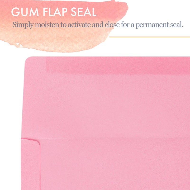 MATICAN Invitation Envelopes  100-Pack 5x7 Envelopes  A7 Envelopes for Invitations  Pink  5 1/4 x 7 1/4 Inches - Image 5